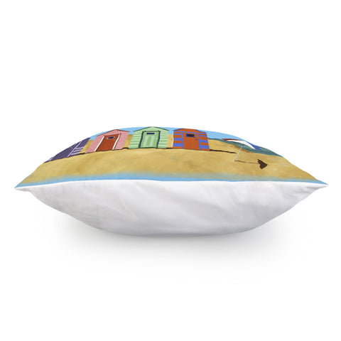 Image of Beach Huts Ii Pillow Cover