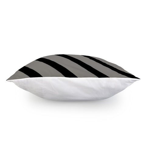 Image of Black And Gray Diagonal Lines Pillow Cover