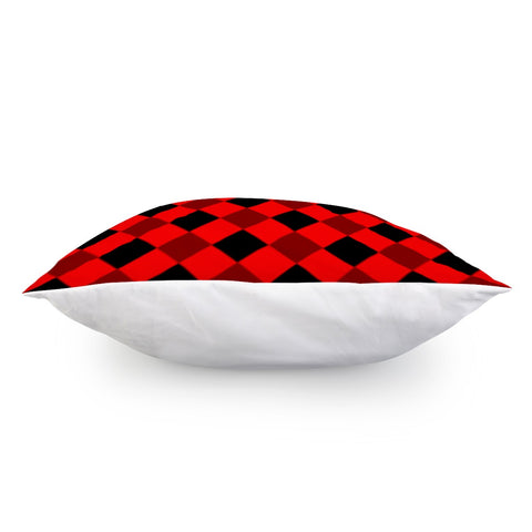 Image of Red And Black Checkered Pillow Cover
