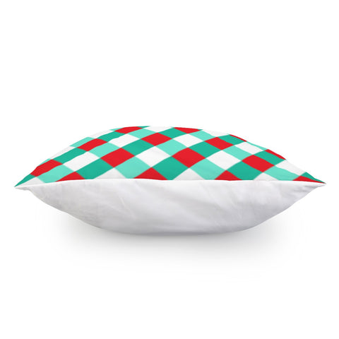 Image of Red, Blue And White Checkered Pillow Cover
