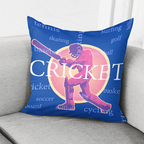 Image of Creative Cricket And Sports Design Pillow Cover