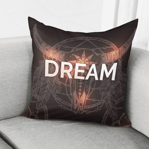 Image of Dream Catcher Bull Design Pillow Cover