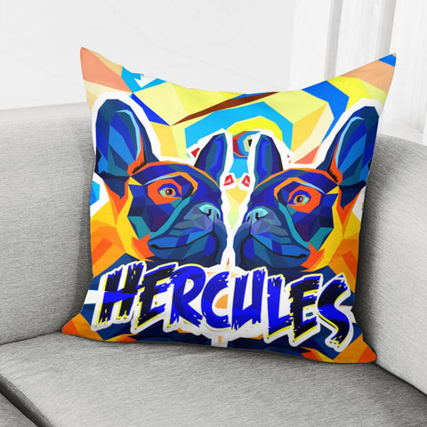 Image of Colorful Bulldogs Pillow Cover