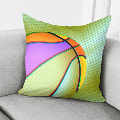 Image of Colorful Basketball Pillow Cover