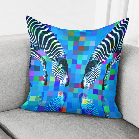 Image of Zebra Reflection Pillow Cover