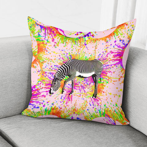 Image of Painted Zebra Pillow Cover