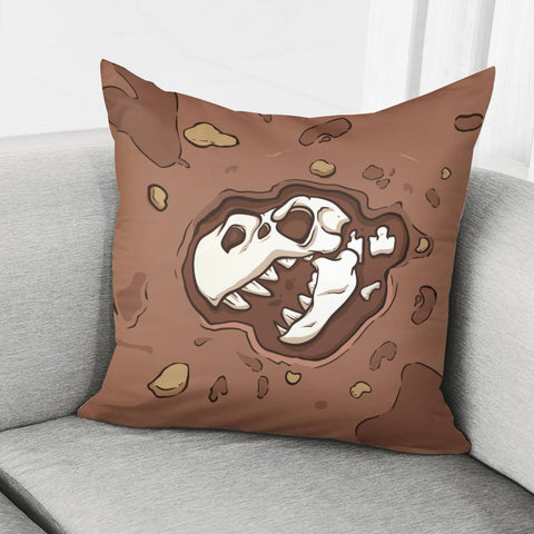 Image of Dinosaurs Skull Pillow Cover