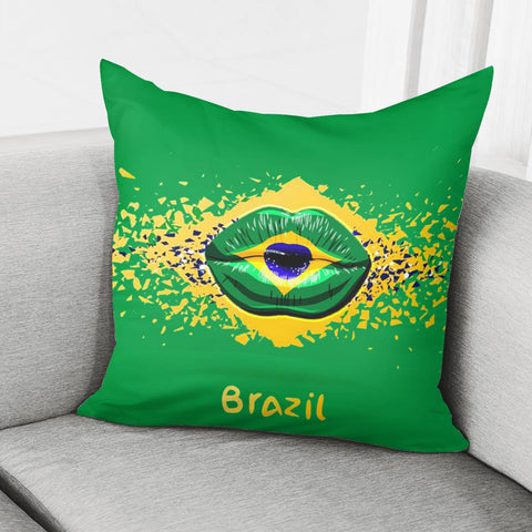 Image of Abstract Brazil Football Pillow Cover