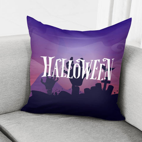 Image of Halloween Graveyard Pillow Cover