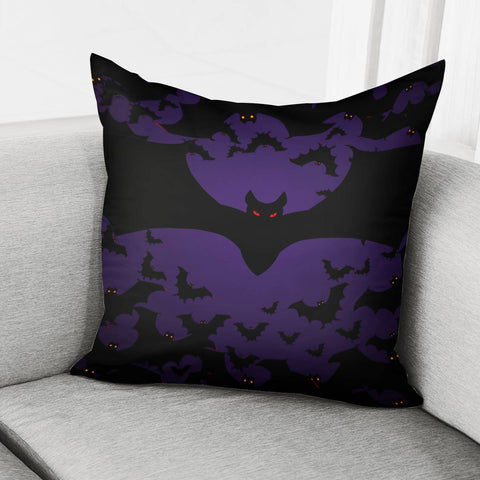 Image of Bats In The Night Pillow Cover