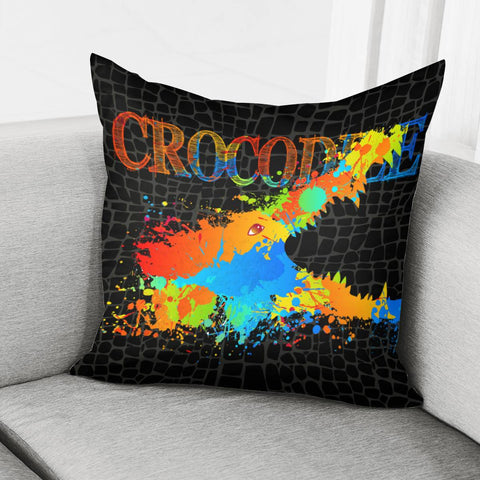 Image of Creative Crocodile Design Pillow Cover
