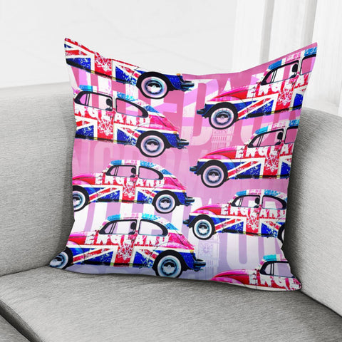 Image of The Union Jack Car Design Pillow Cover