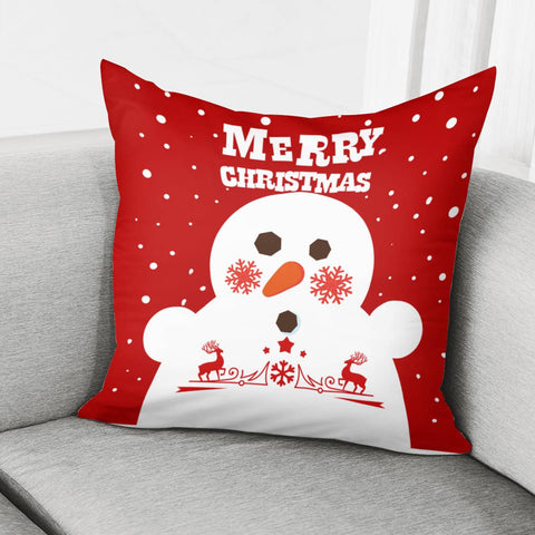 Image of Christmas Snowmen Pillow Cover