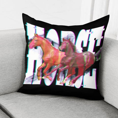 Image of Running Horses Pillow Cover