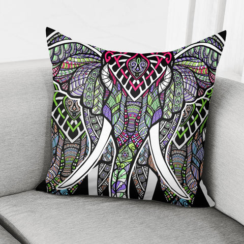 Image of Elephant Mandala Pillow Cover