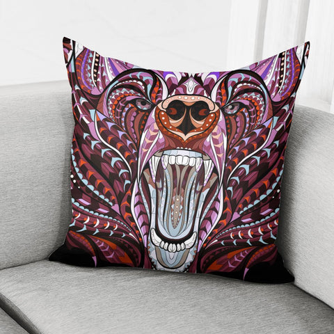 Image of Mandala Bohemian Bear Pillow Cover