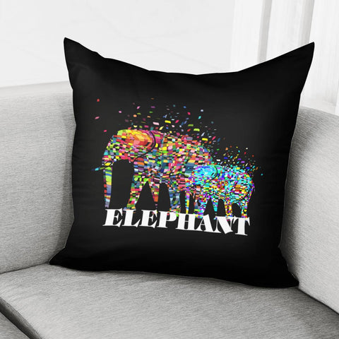 Image of Elephant Mom & Baby Pillow Cover