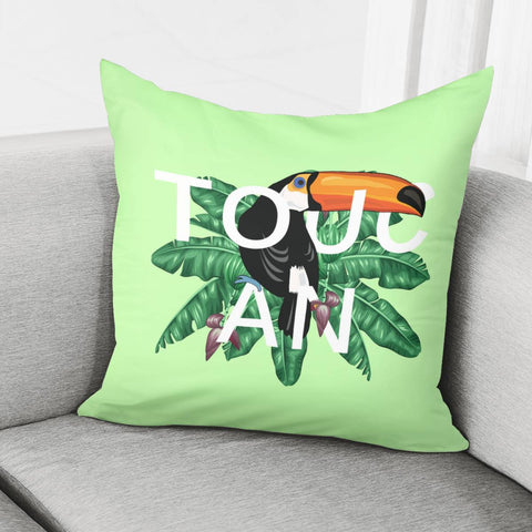 Image of Tropical Bird Toucan Lover Pillow Cover