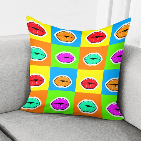 Image of Colorful Lips Pillow Cover