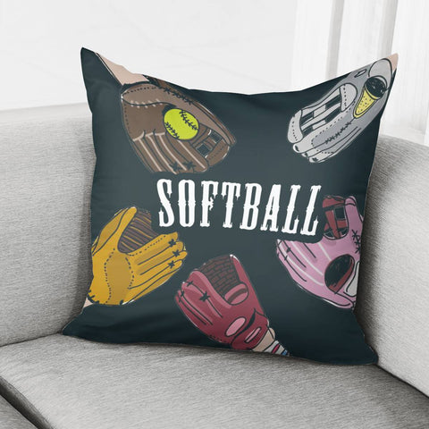 Image of Softball Gloves Pillow Cover