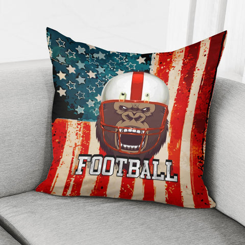 Image of Gorilla Football Player Pillow Cover