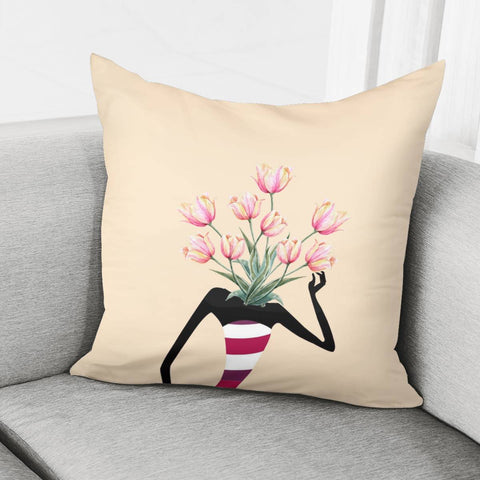 Image of Tulip Girl Pillow Cover