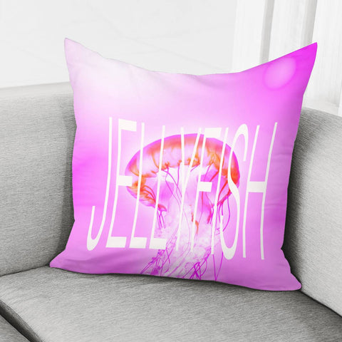 Image of Pink Jellyfish Pillow Cover