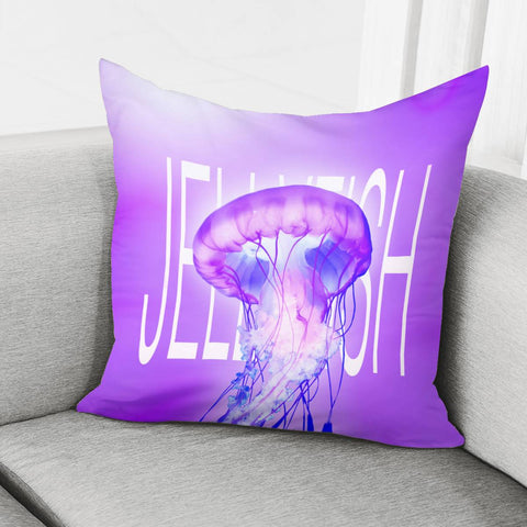 Image of Purple Jellyfish Pillow Cover