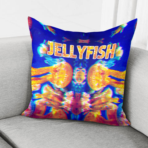 Image of Jellyfish And Sea Creatures Pillow Cover