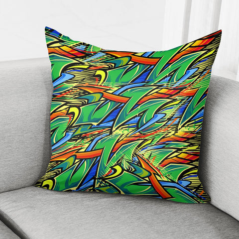 Image of Graffiti Print Pillow Cover