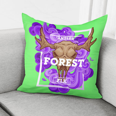 Image of Elk Skull Pillow Cover