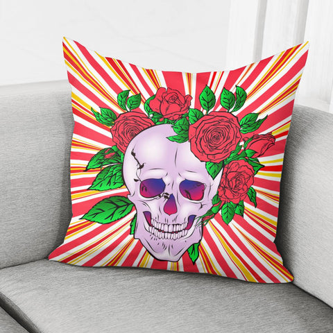 Image of Skull & Roses Pillow Cover