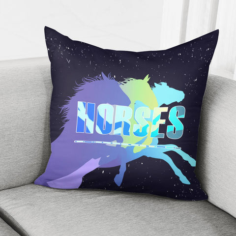 Image of Horses Pillow Cover
