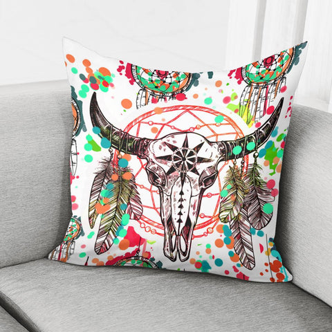 Image of The Goat Head Skull Pillow Cover