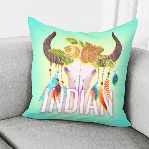 Image of The Goat Head Skull Pillow Cover