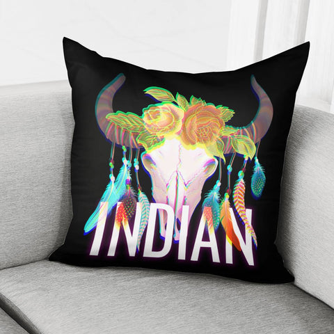 Image of The Goat Head Skull Pillow Cover