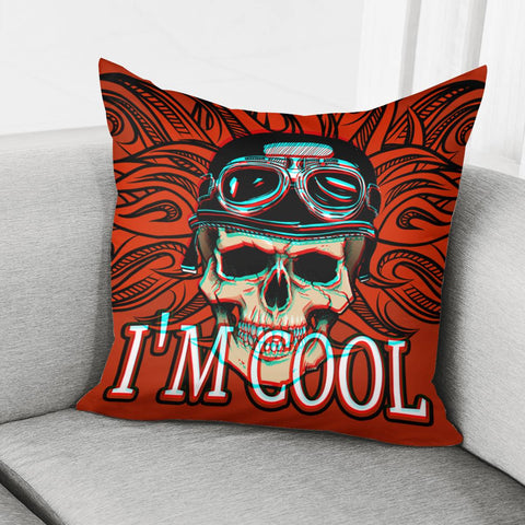 Image of Glasses Skull Pillow Cover