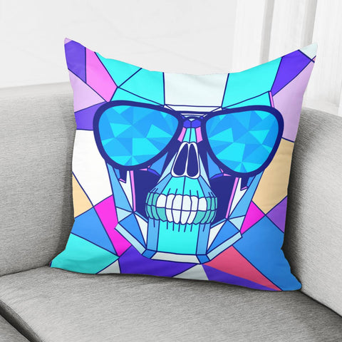 Image of Glasses Skull Pillow Cover