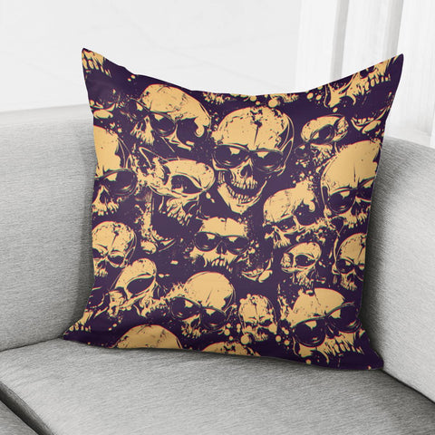 Image of Glasses Skull Pillow Cover