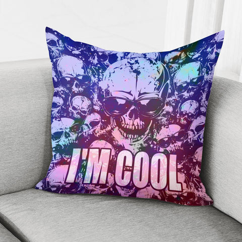 Image of Glasses Skull Pillow Cover