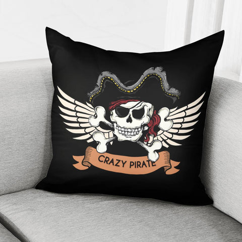 Image of Pirate Skull Pillow Cover