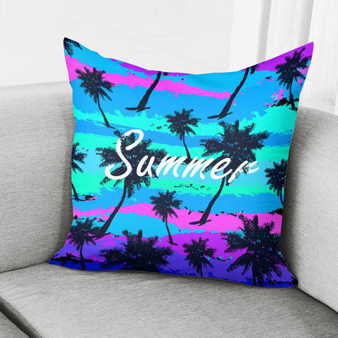 Image of Summer Coconut Palm Pillow Cover