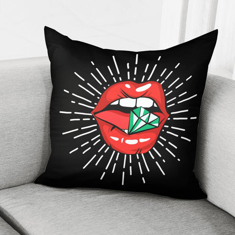 Image of Red Lips Pillow Cover