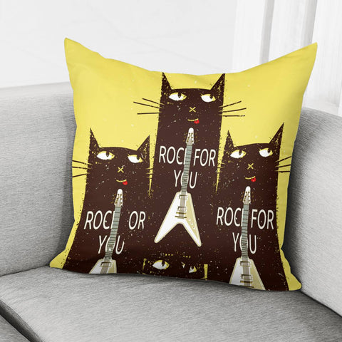 Image of Rock Cat Pillow Cover