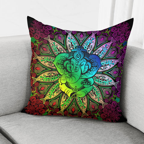 Image of Religious Elephant Pillow Cover