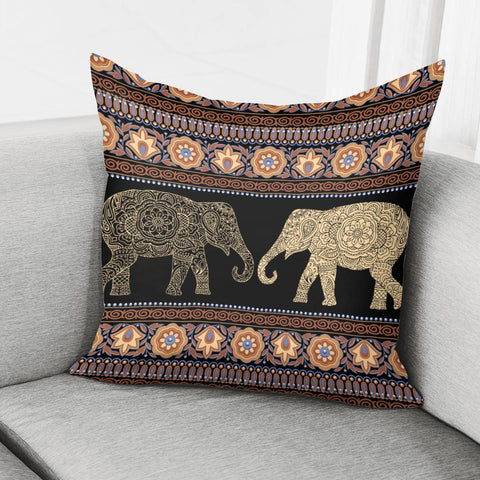 Image of Double Elephant Pillow Cover