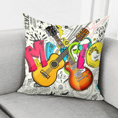 Image of Guitar Pillow Cover