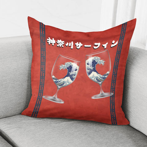 Image of Kanagawa Surf Pillow Cover