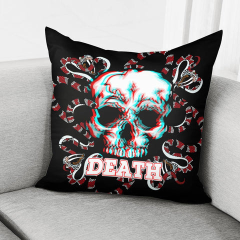 Image of Skull And Snake Pillow Cover