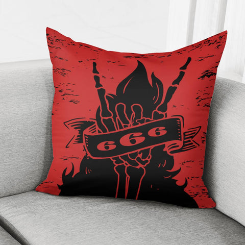 Image of Devil Horn Gesture Pillow Cover